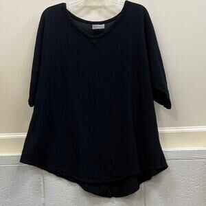 Cotton Ways women’s size 3 2X Black Short Sleeve Top